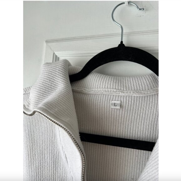 White quarter zip sweater - Picture 2 of 5